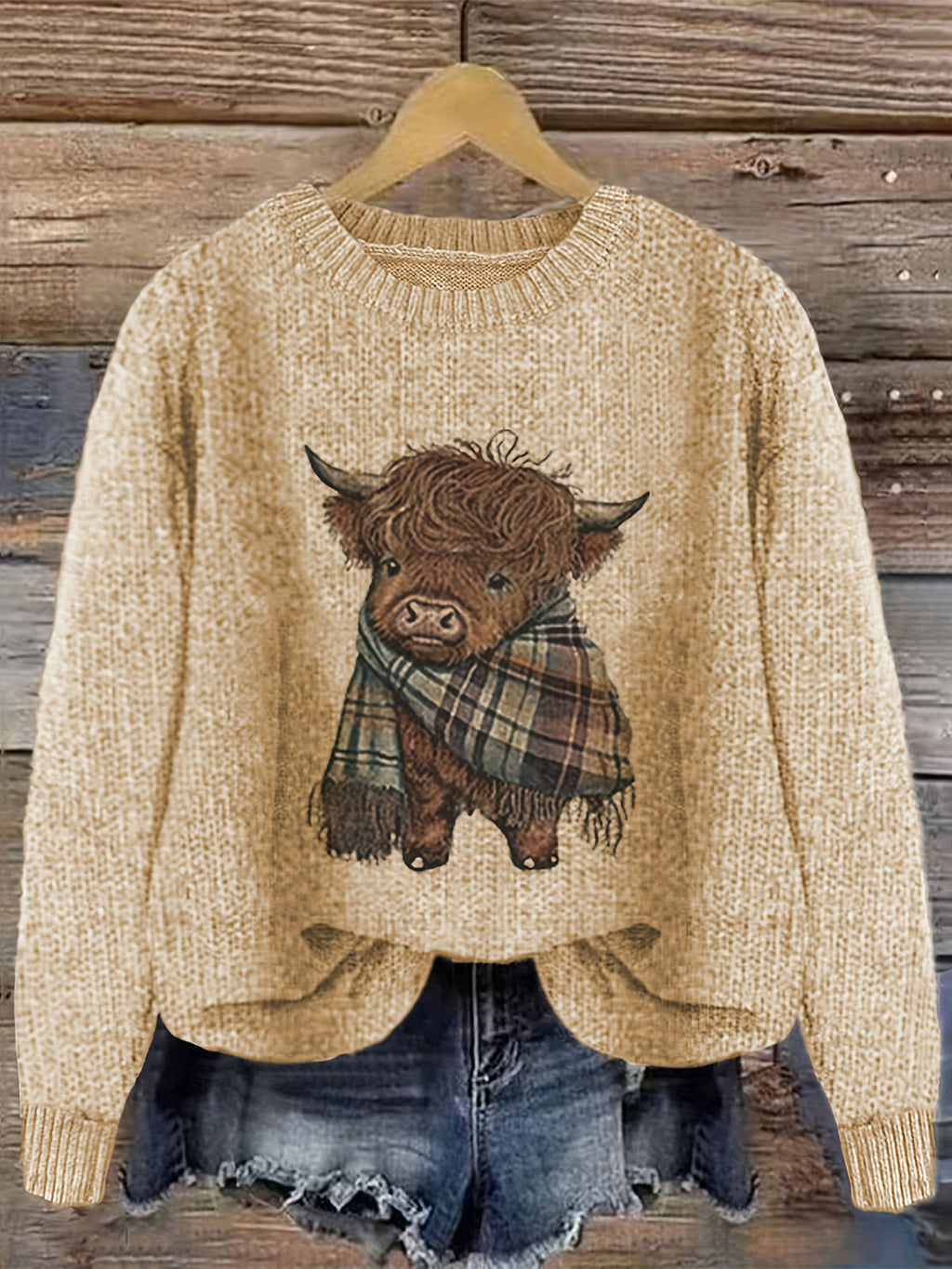 Women's Sweater - Pink & Brown Color Block Pullover, Cozy Fall/Winter Sweater