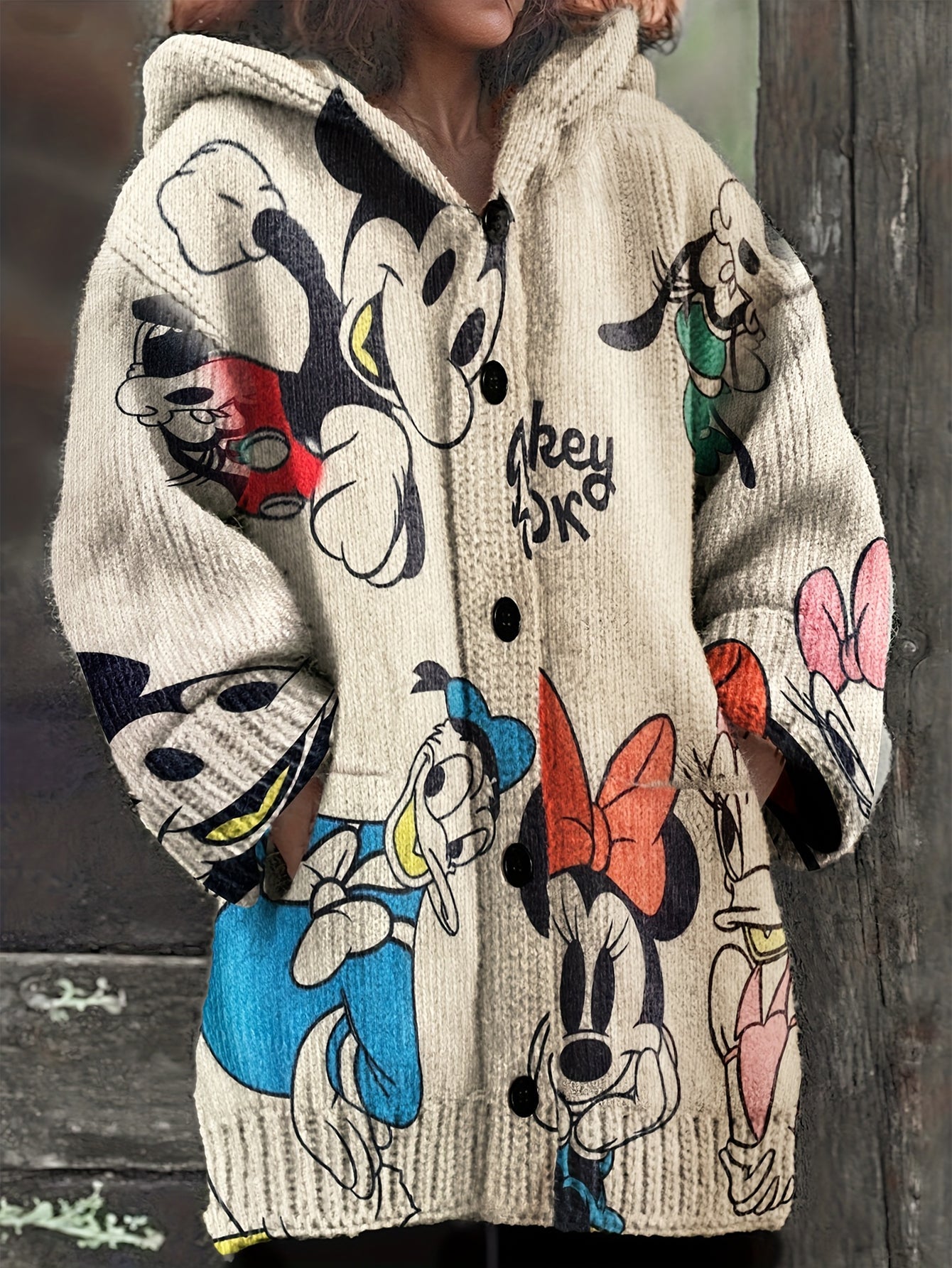 Women's Mickey & Minnie Mouse Donald Duck Official Vintage Sweater