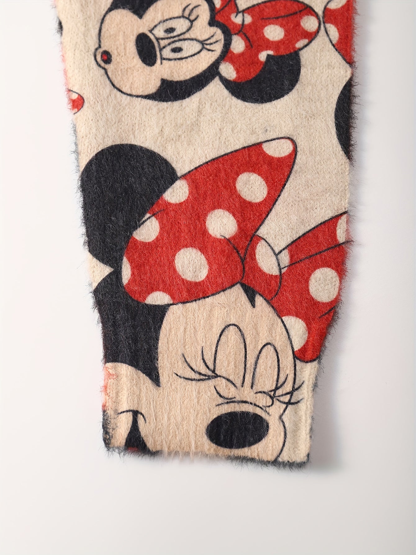 Women'S Mickey Mouse & Minnie Mouse Red Polka Dot Bow Print Graphic Cardigan