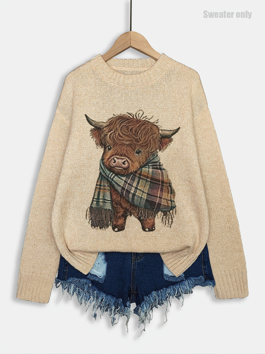 Women's Sweater - Pink & Brown Color Block Pullover, Cozy Fall/Winter Sweater