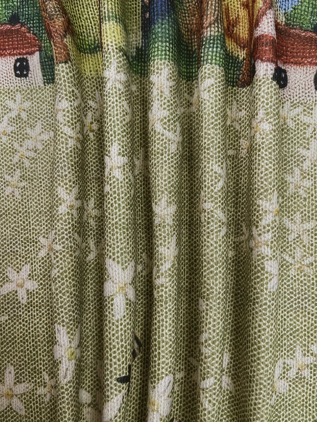 All-Over Print Pixel Animation Style Pattern Thin, Casual Crew Neck Long Sleeve Sweater