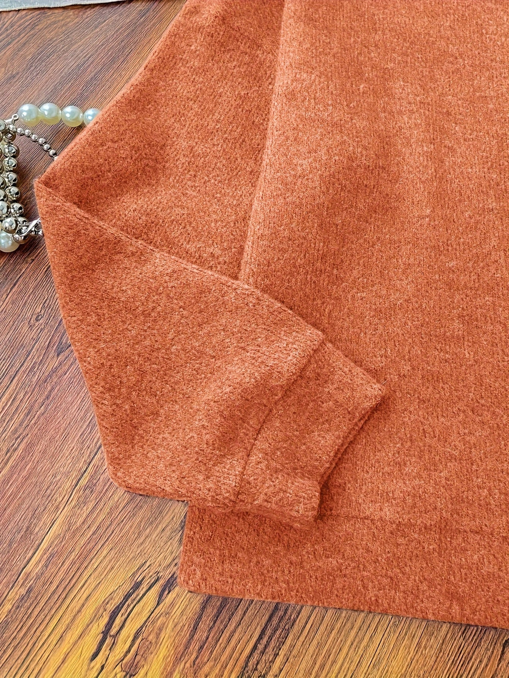 Women's Christmas Cat & Wine Print  Cozy Coral Pink Pullover with Tabby Cat Sweater