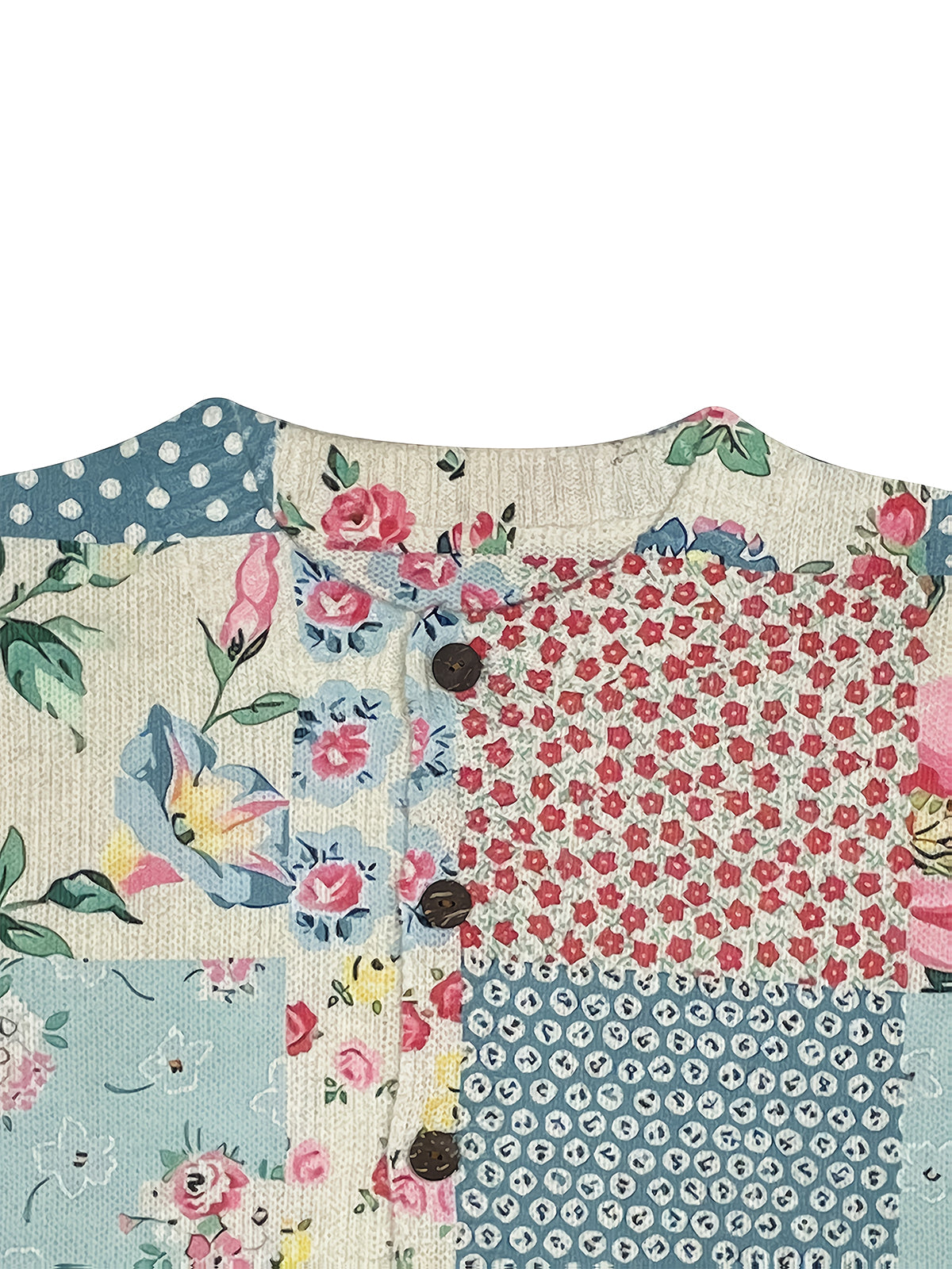 Women's  Fashion Button-Front All-Over Pattern Sweater Cardigan