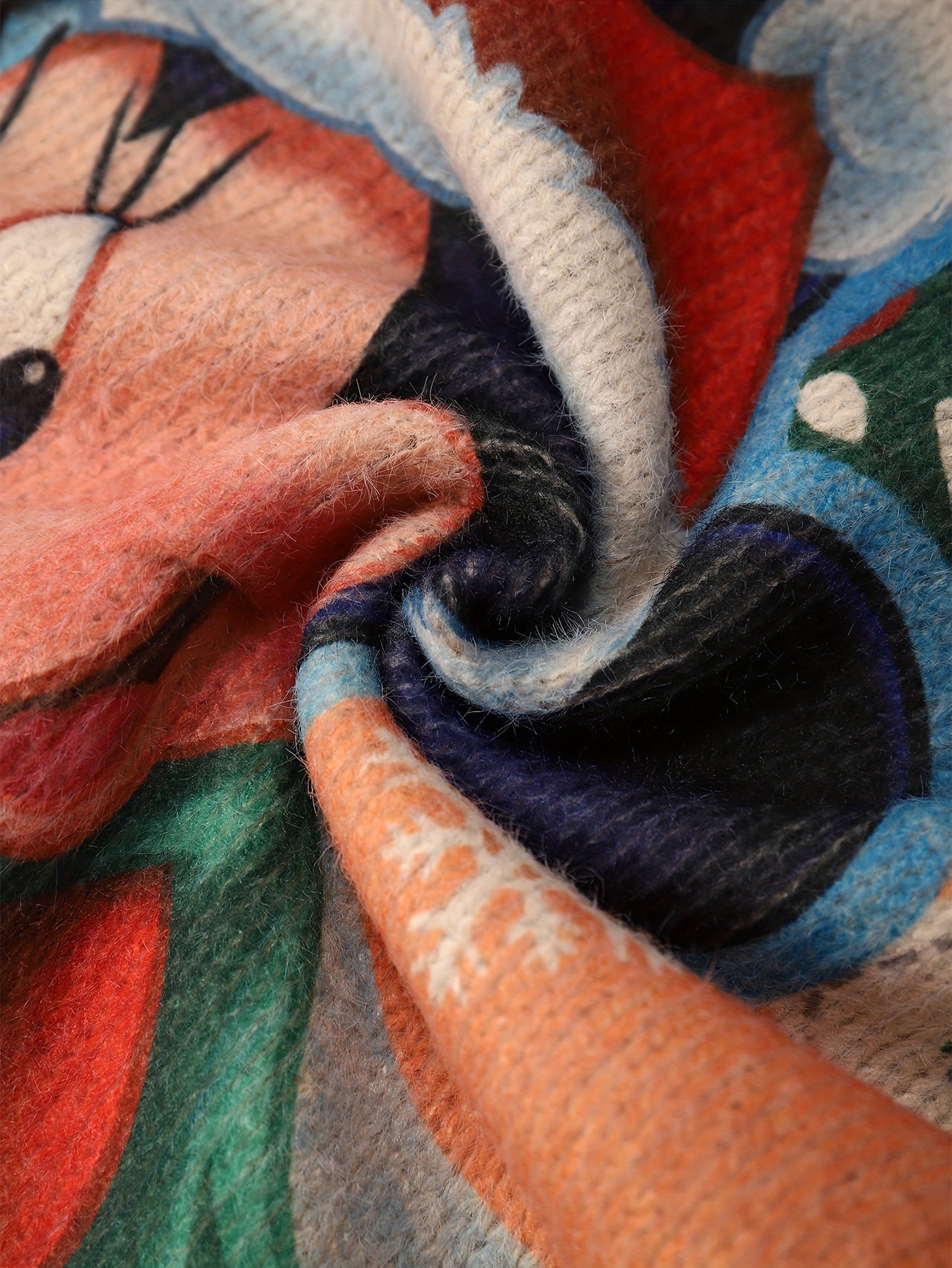 Christmas Style Mickey Mouse Christmas Tree Snowflake Picture Elk Pattern Cardigan