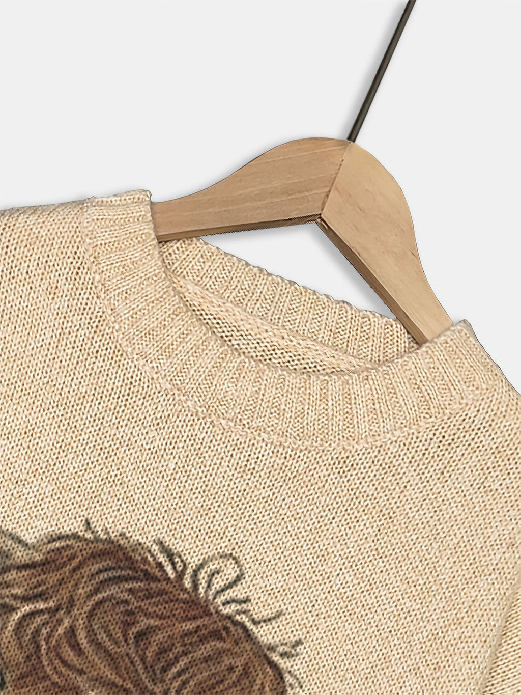 Women's Sweater - Pink & Brown Color Block Pullover, Cozy Fall/Winter Sweater