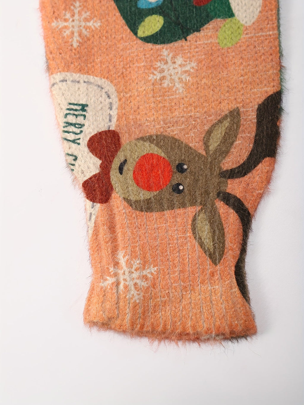 Christmas Style Mickey Mouse Christmas Tree Snowflake Picture Elk Pattern Cardigan