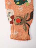 Christmas Style Mickey Mouse Christmas Tree Snowflake Picture Elk Pattern Cardigan