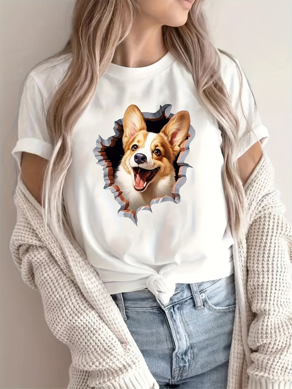 Tropical peony flower summer short sleeve vacation casual print top t-shirt Random shipment