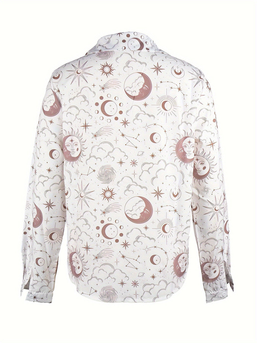 Moroccan casual V-neck printed long-sleeved shirt Random shipment