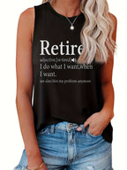 Round neck, monogram, slogan print vest Random shipment