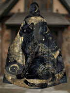 Cat Moon Print Casual Cosplay Cape