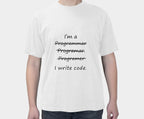 Geek Code Farmer Programmer Personality Fun I Just Write Code Print Men's Short Sleeve