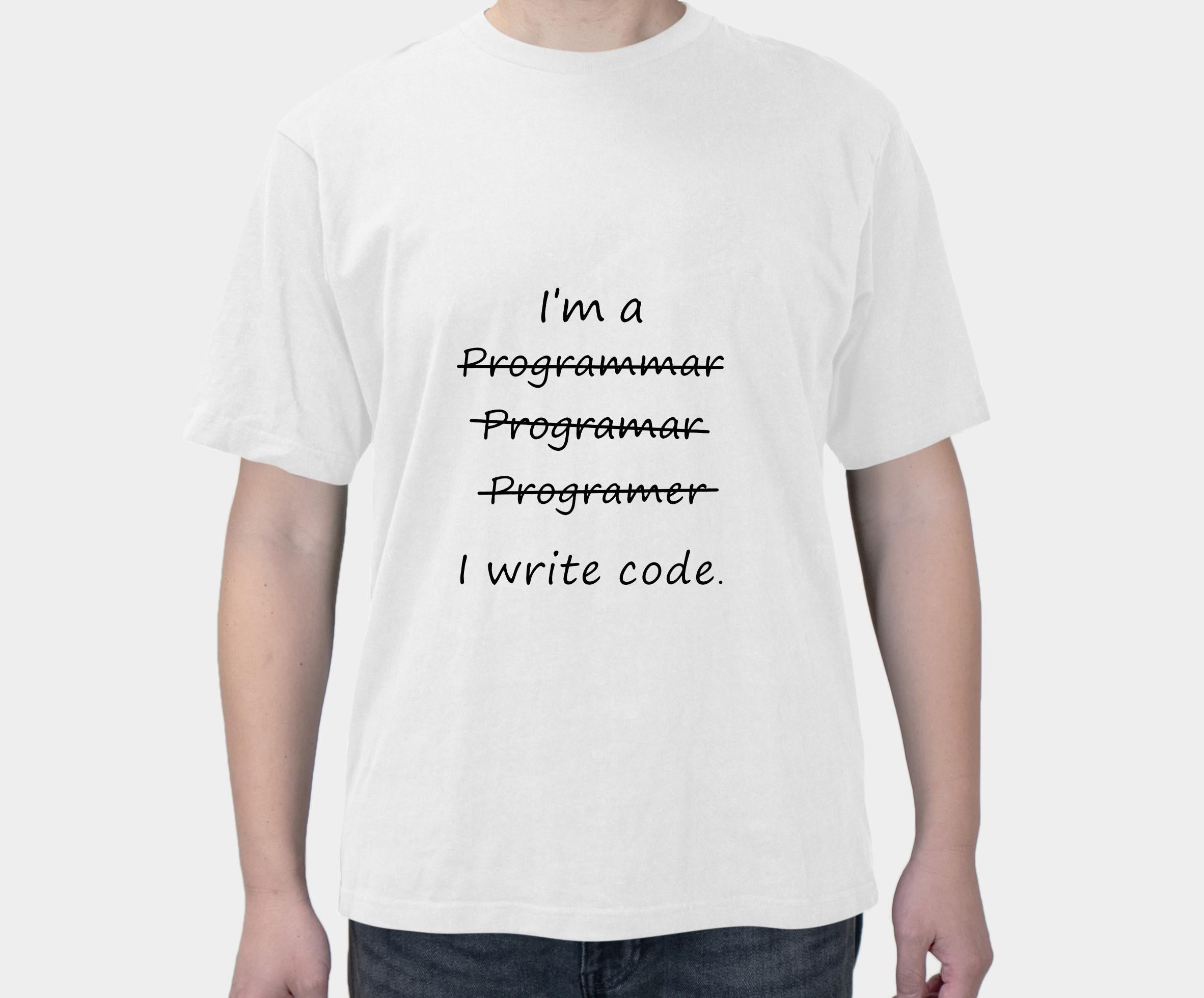Geek Code Farmer Programmer Personality Fun I Just Write Code Print Men's Short Sleeve