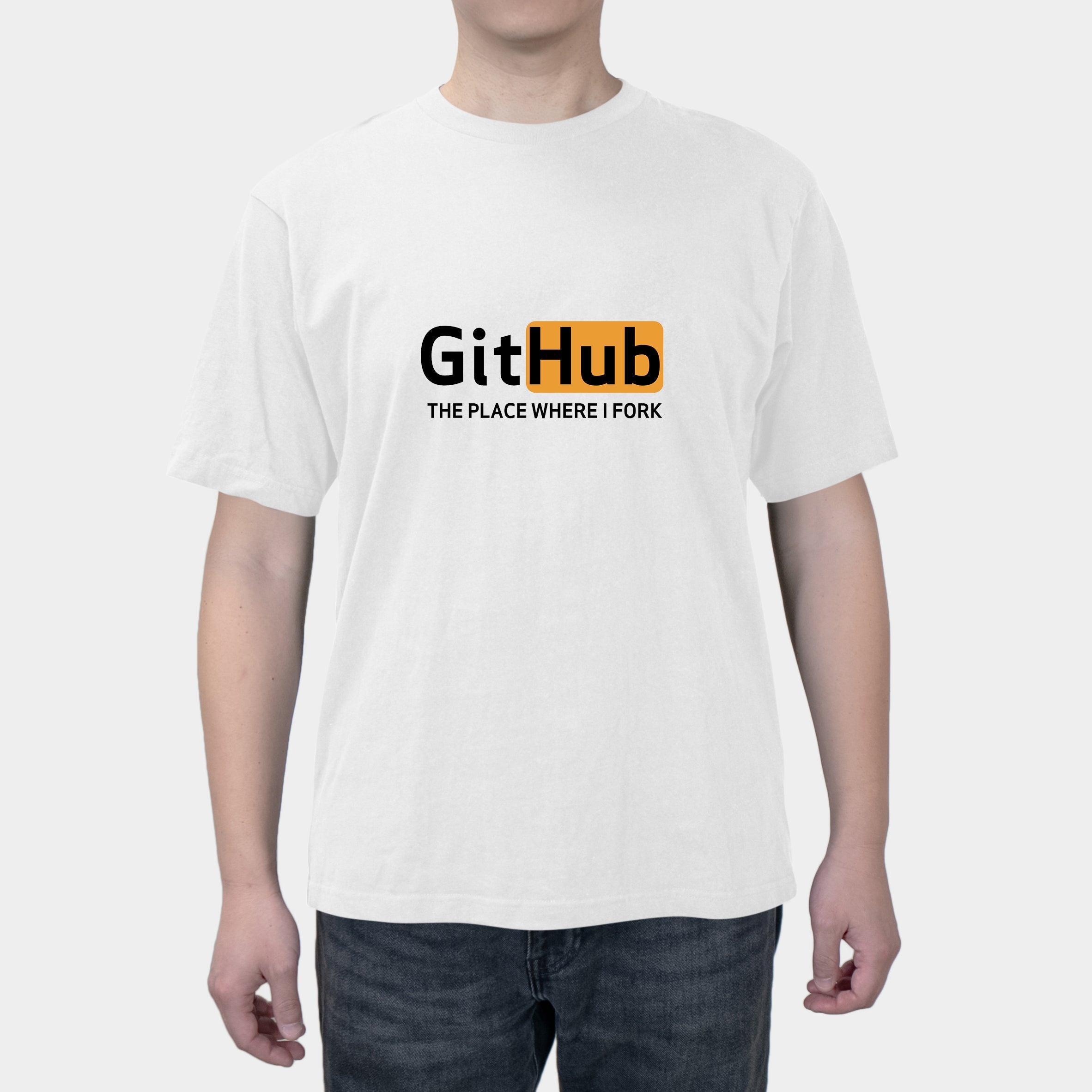 Summer New GitHub Programmer Cotton Round Neck Men's Short Sleeve