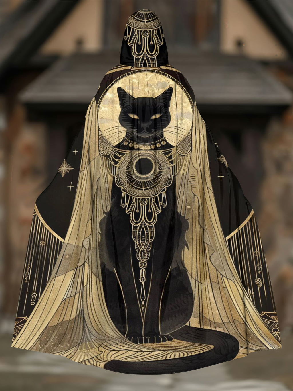 Mysterious Kitten Magic Print Cape