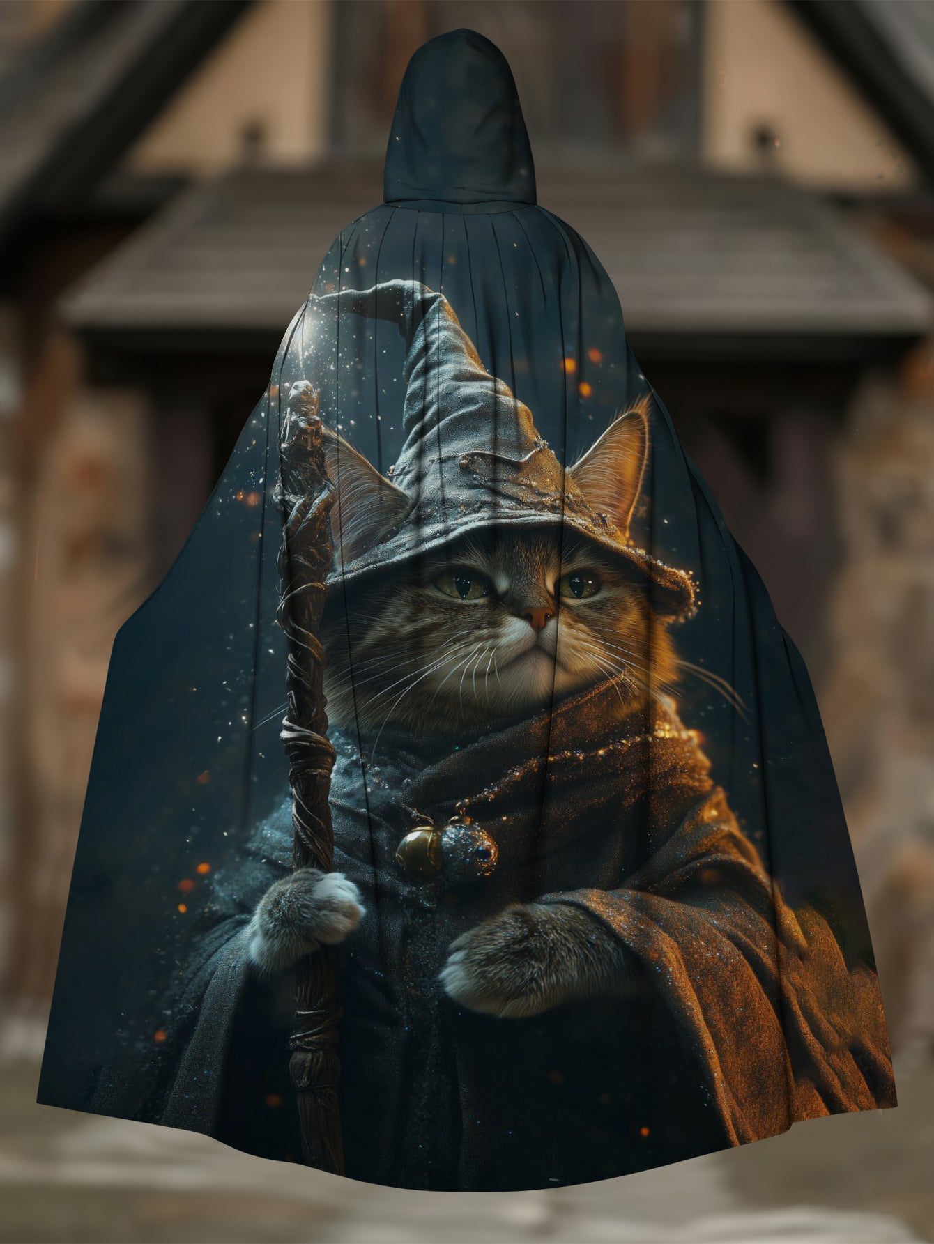 Magic Kitten Print Cape