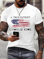 Men's A True Patriot Printed Casual T-shirt