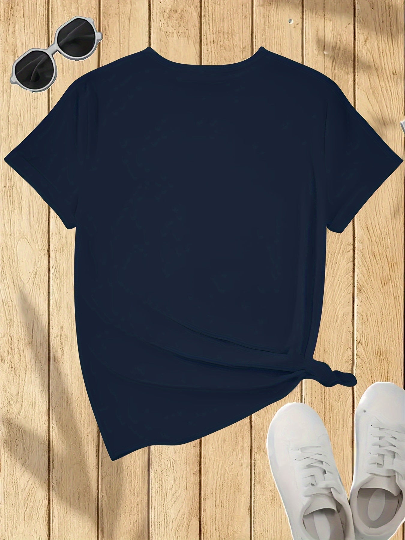 Summer short-sleeve resort casual floral print plus-size T-shirt Random shipment