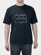 Physical circuit diagram science and engineering crop top