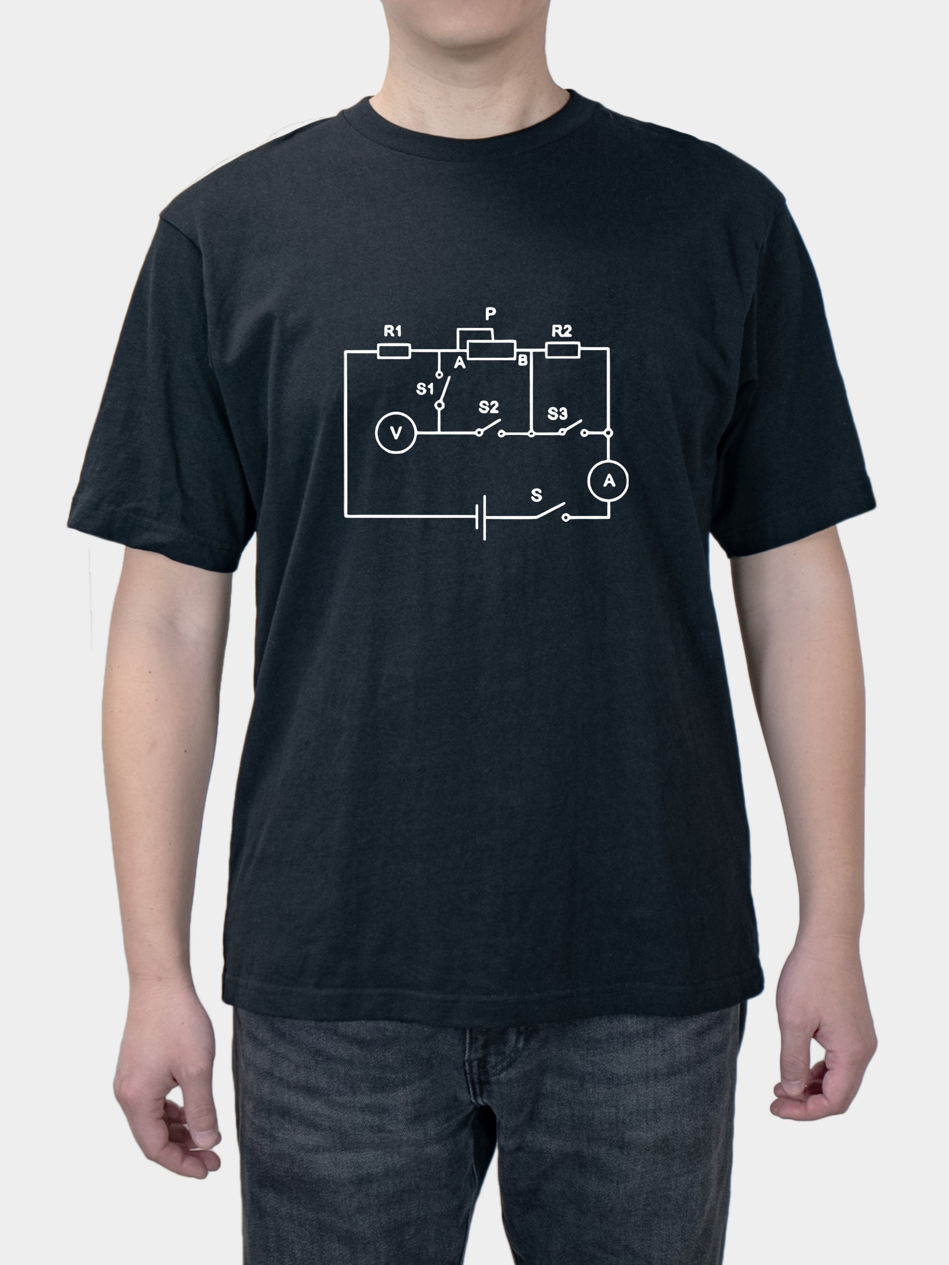 Physical circuit diagram science and engineering crop top