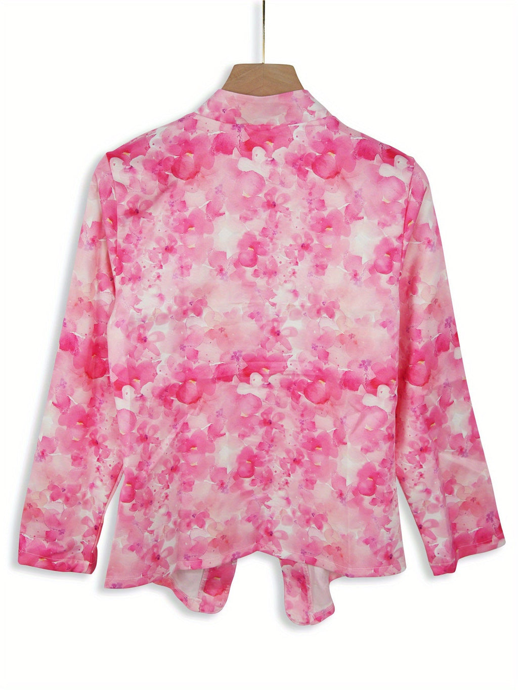 Floral print print long sleeve stand collar elegant slim fit jacket Random shipment