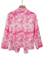 Floral print print long sleeve stand collar elegant slim fit jacket Random shipment