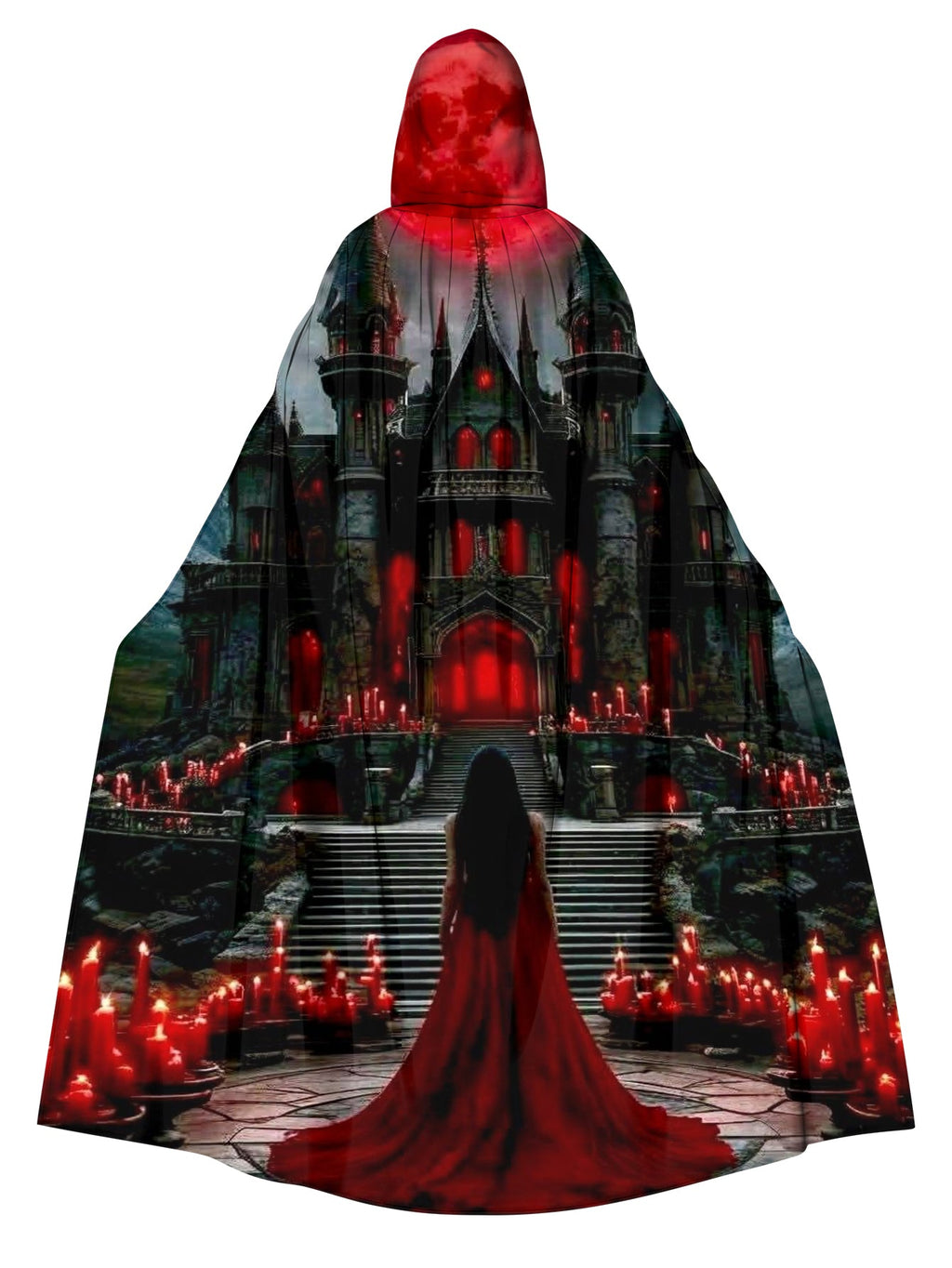 Castle Girl Print Fun Hooded Cloak