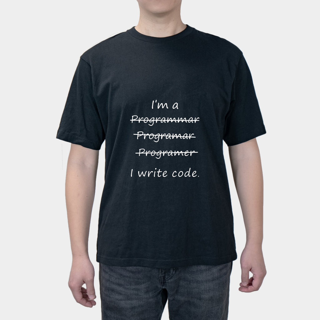 Geek Code Farmer Programmer Personality Fun I Just Write Code Print Men's Short Sleeve