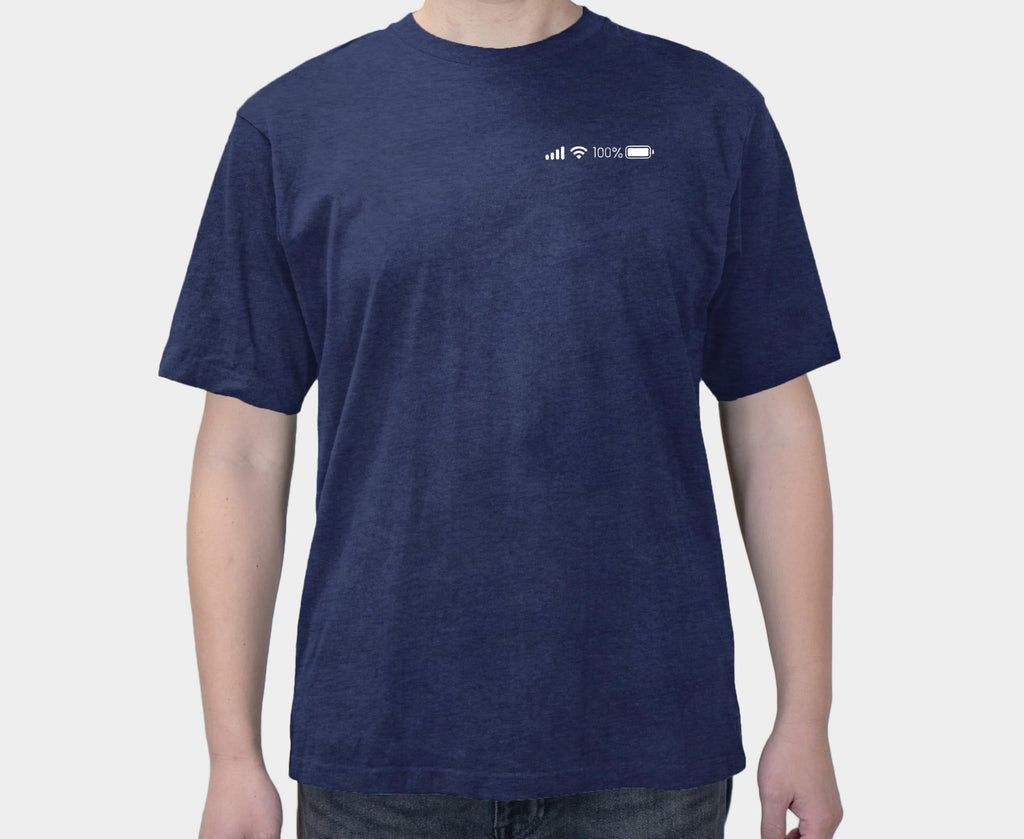 Low battery print cropped T-shirt