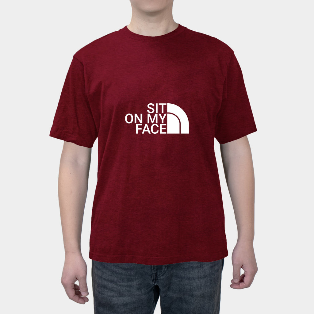 SIT ON MY FACE Fun English Summer Men's cotton short sleeves