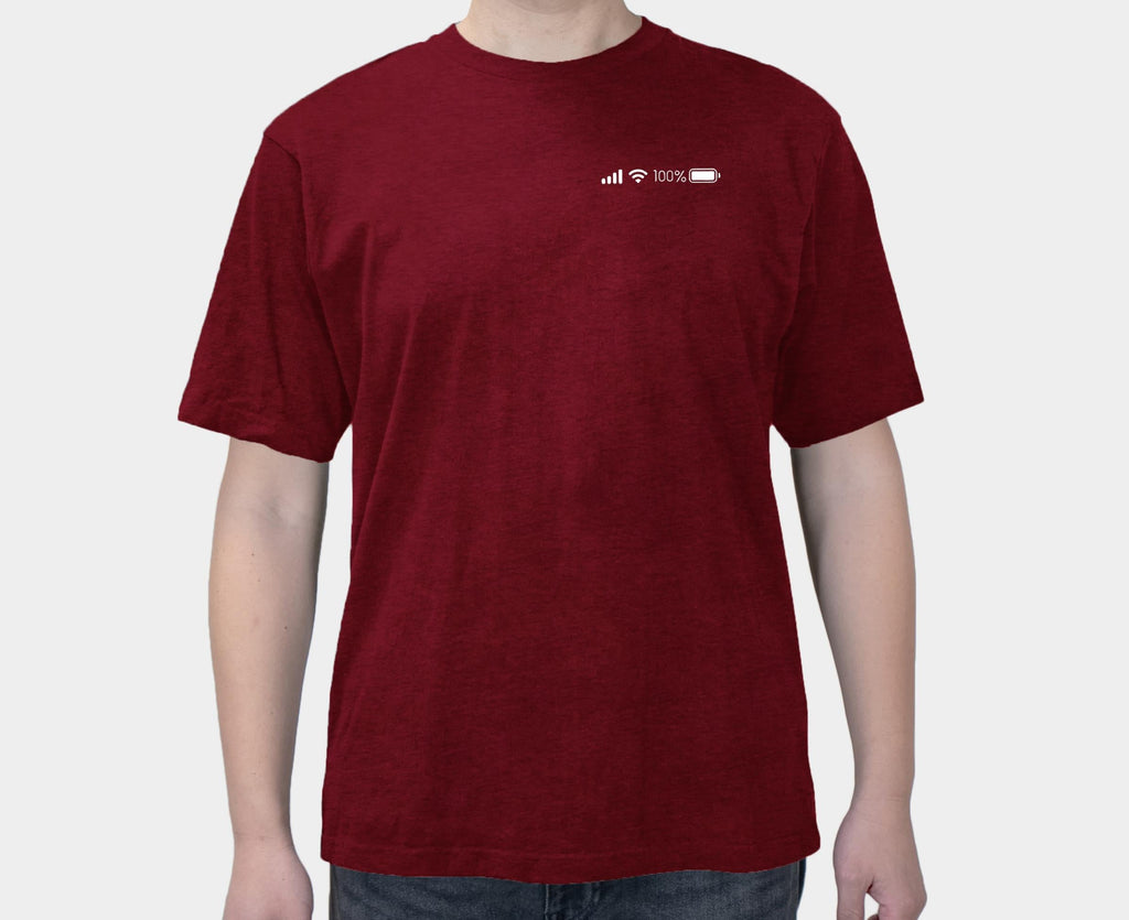 Low battery print cropped T-shirt