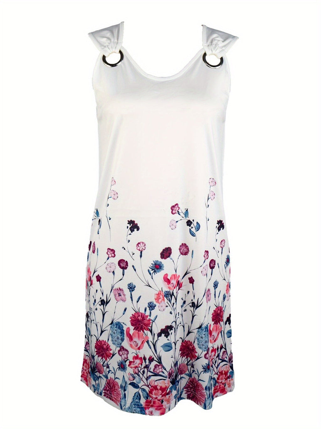 Floral print elegant V-neck dress Random shipment