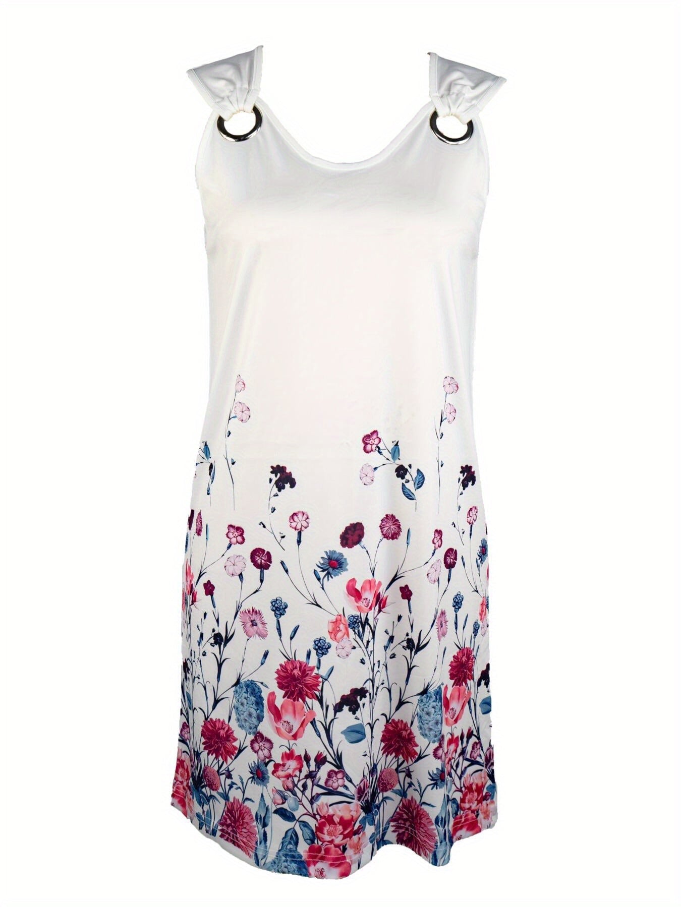 Floral print elegant V-neck dress Random shipment