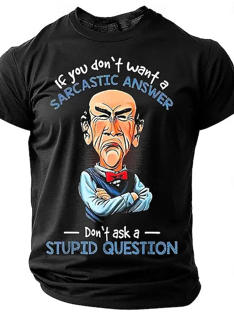 Men's Sarcastic Funny Slang Short Sleeve T-shirt
