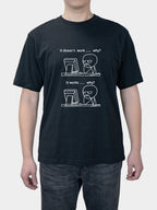 The daily troubles of a comic book programmer are printed crop tops