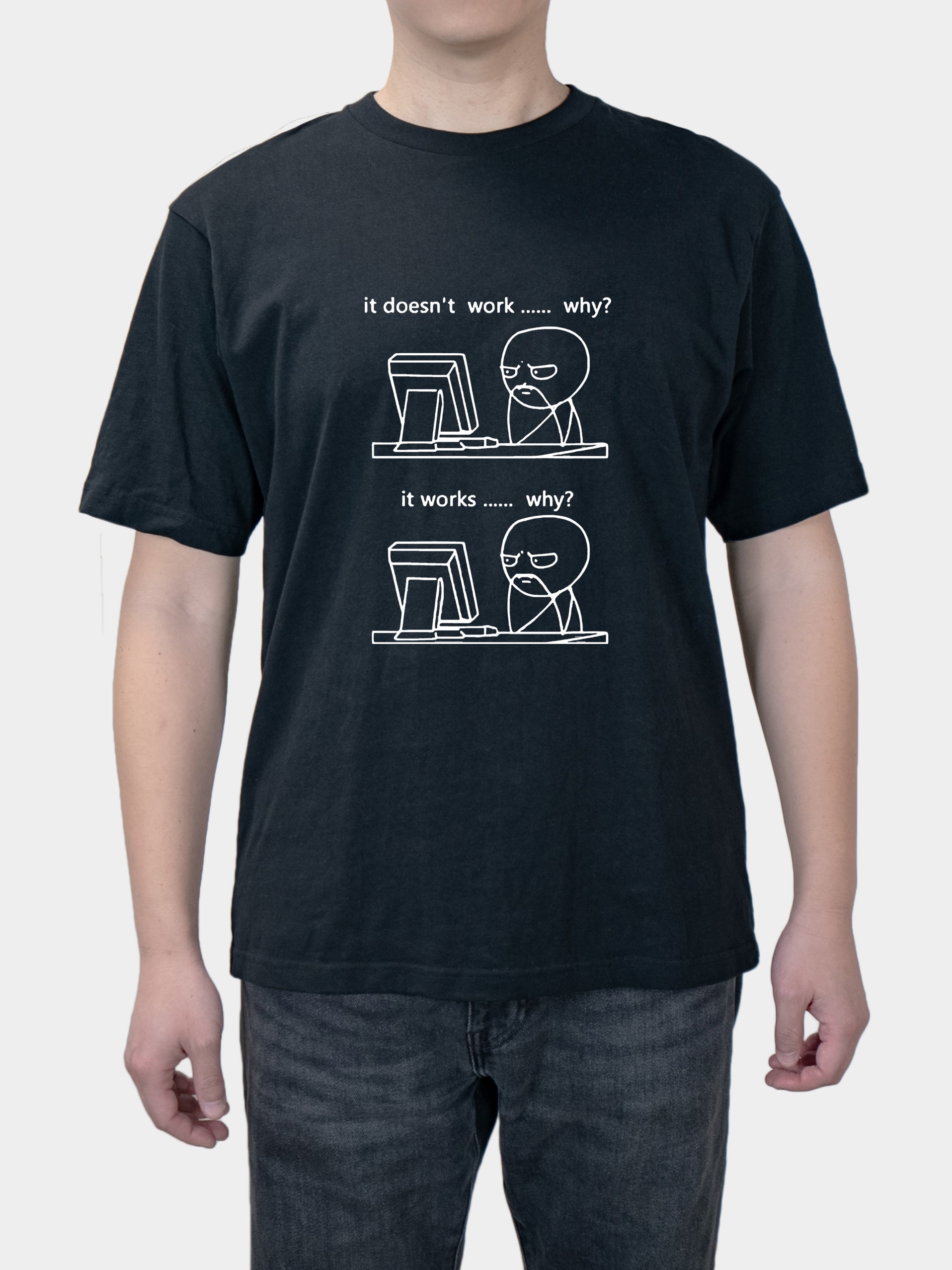 The daily troubles of a comic book programmer are printed crop tops