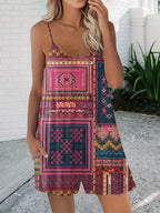 Gradient tie-dye casual backless pocket jumpsuit Random shipment