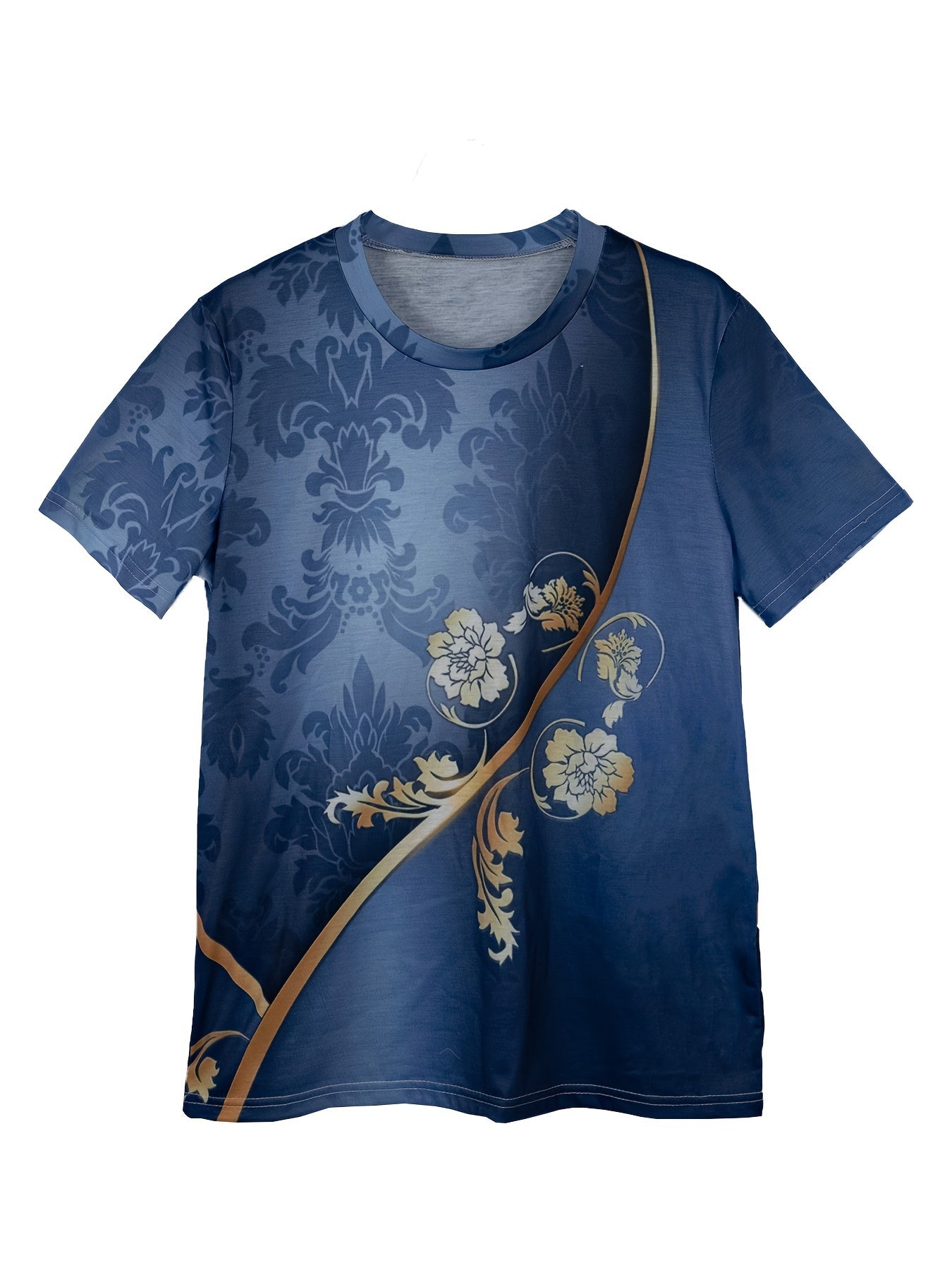 Tropical Daisy Flower Summer Short Sleeve Vacation Casual Print Plus Size T-Shirt Random shipment