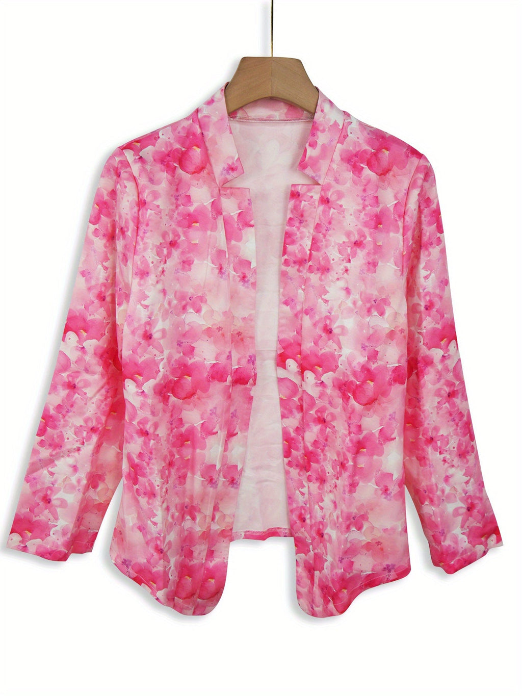 Floral print print long sleeve stand collar elegant slim fit jacket Random shipment