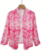 Floral print print long sleeve stand collar elegant slim fit jacket Random shipment