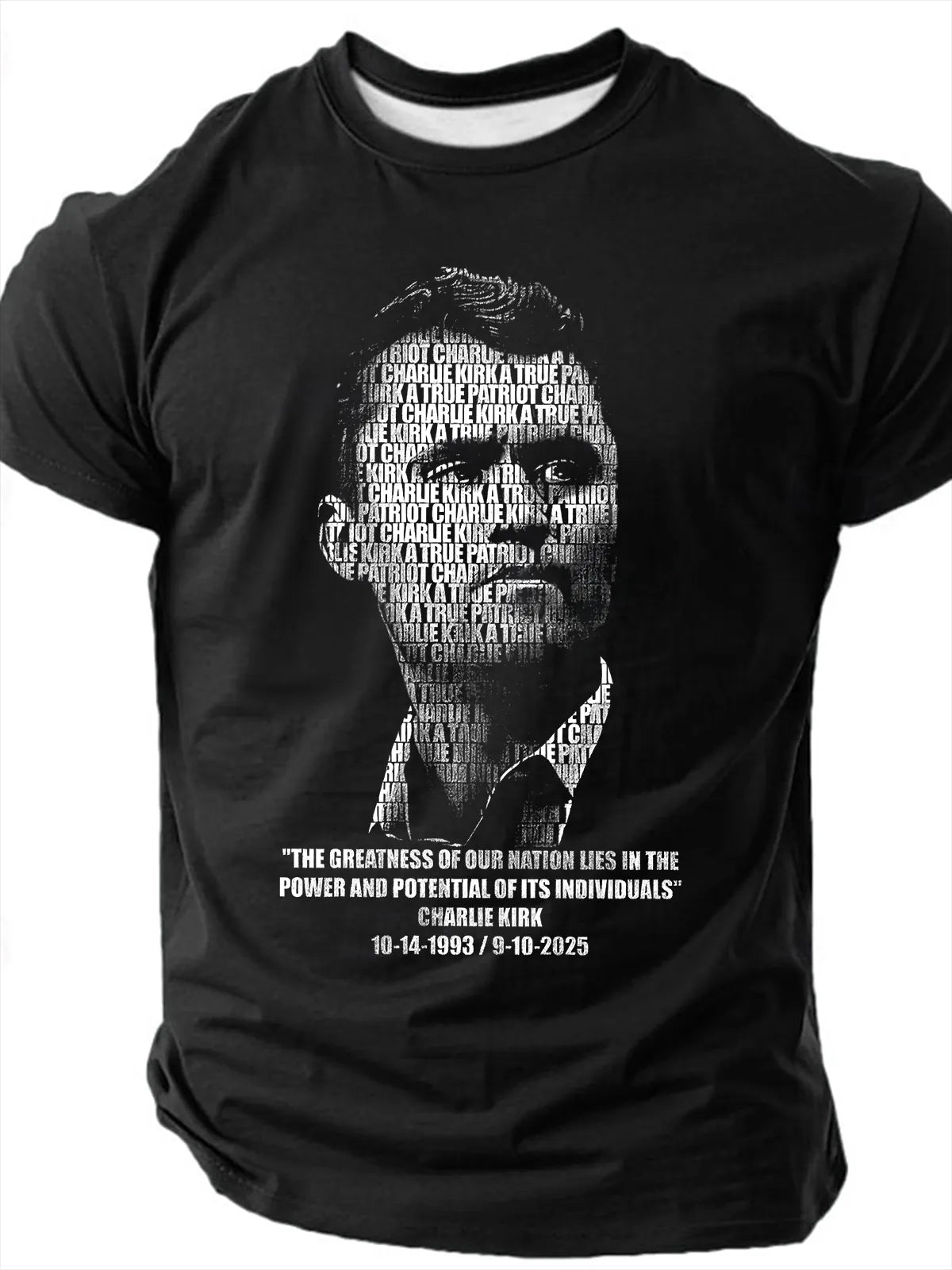Men's Charlie Kirk Patriot Memorial Short Sleeve T-Shirt
