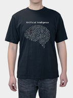Creative Smart Brain print cropped T-shirt