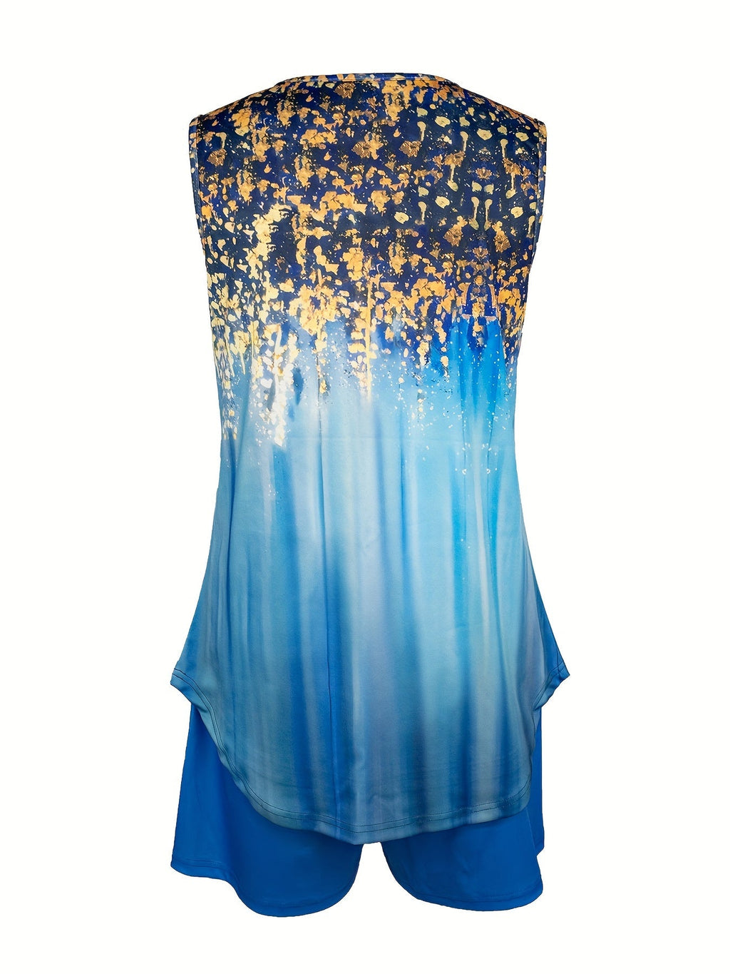 Casual butterfly-printed vest and casual pocket shorts set Random shipment