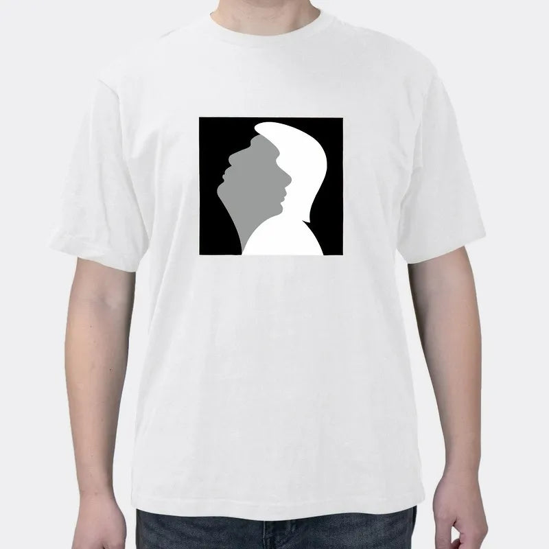 Creative Fun Simple American Russian Avatar Men's Summer Cotton T-Shirt