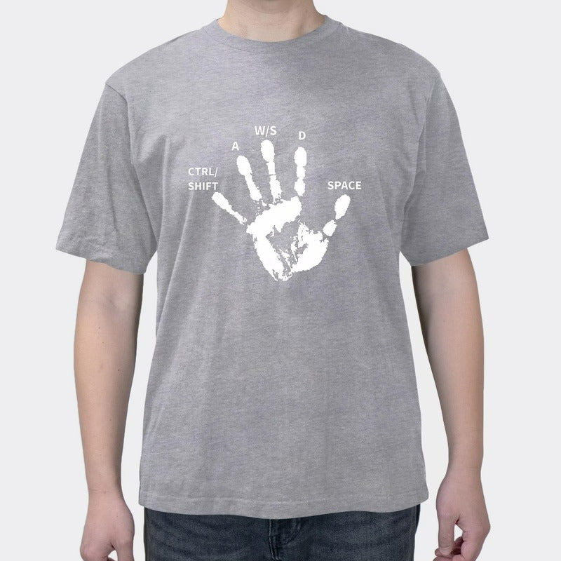 Summer New Vintage Graffiti Letters Men's Trendy Short Sleeve