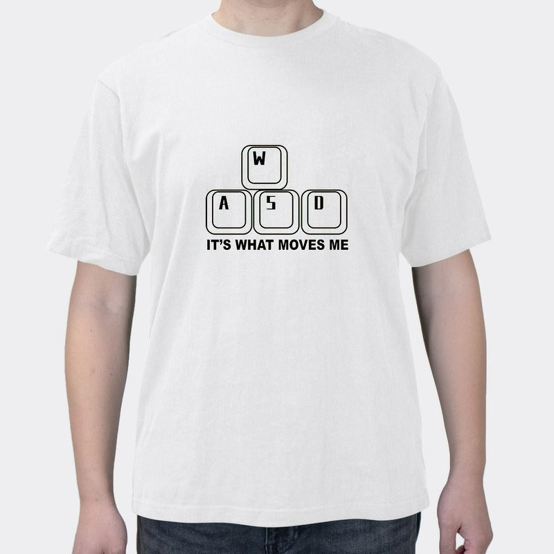 Summer New Programmer Computer Keyboard Wasd Key Printing Cotton Short Sleeve