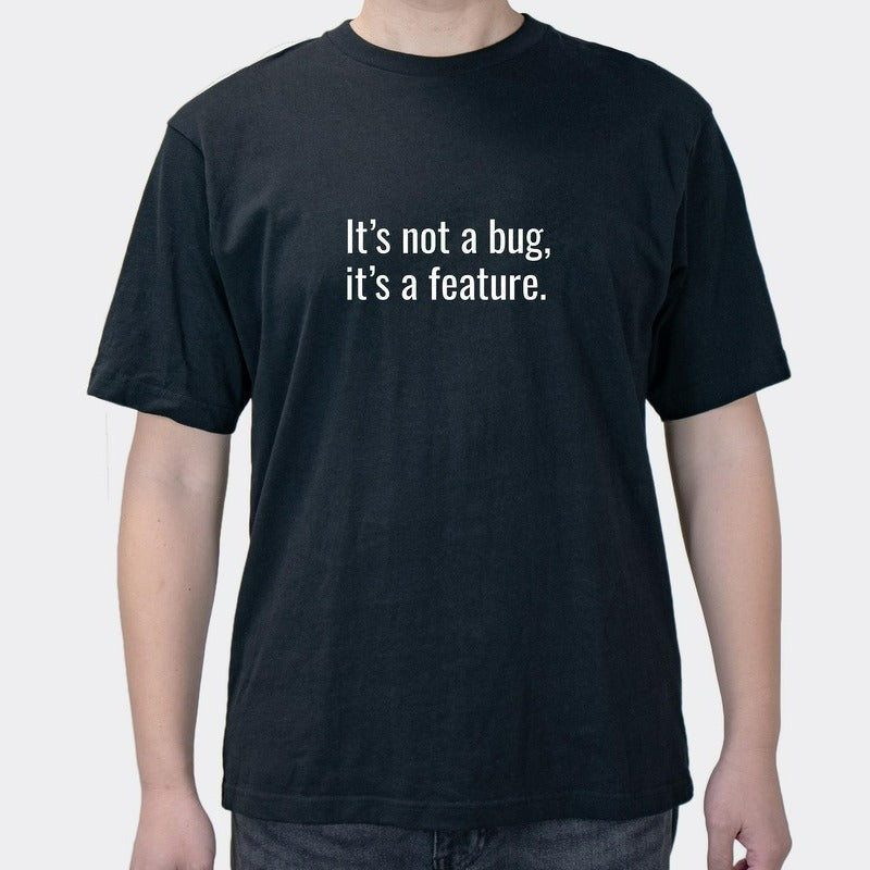 Geek Programmer Creative Funny That's Not Bug Print Men's Short Sleeve