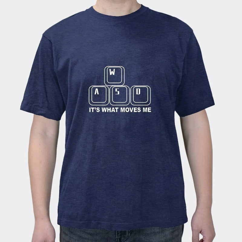 Summer New Programmer Computer Keyboard Wasd Key Printing Cotton Short Sleeve