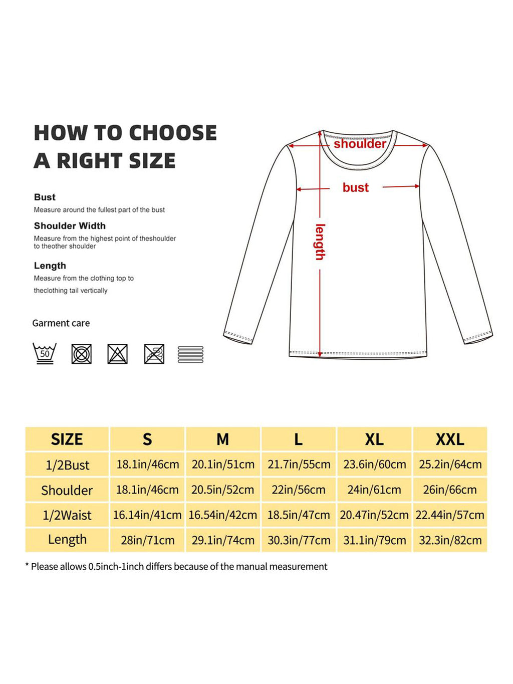 Casual Long Sleeve Crew Neck T-shirts