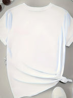 Fun letter flower print T-shirt summer short-sleeved slim top Random shipment